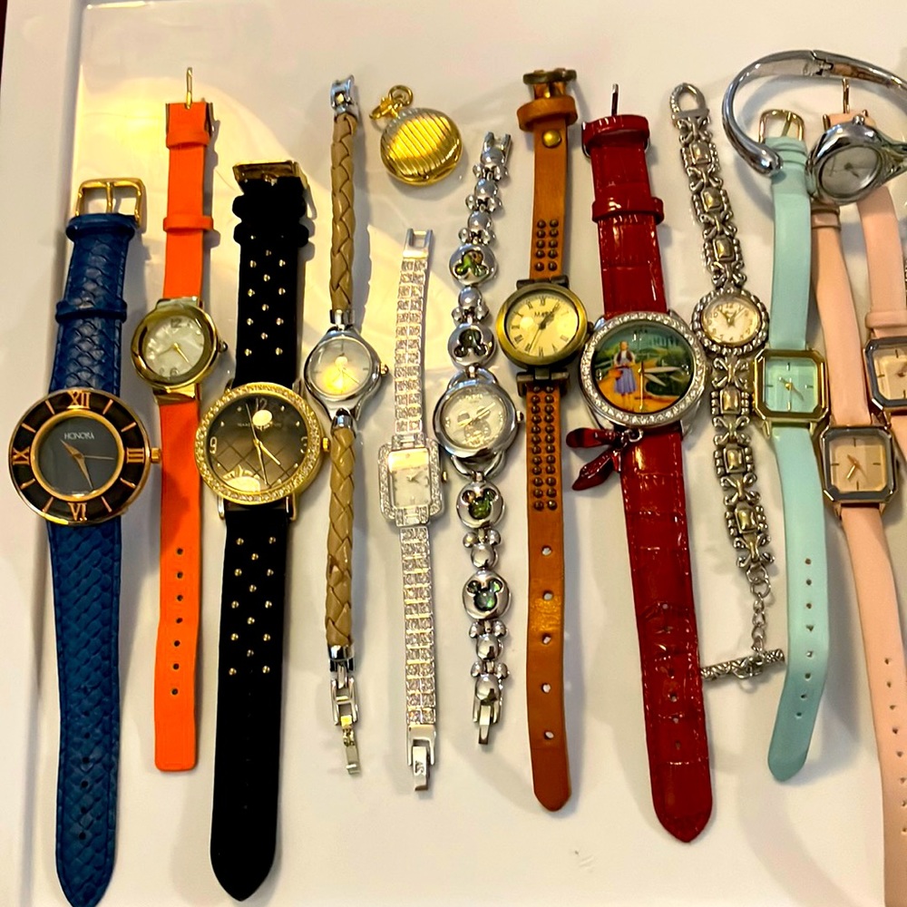 Lot of ladies, assorted wrist watches, 18 piece, Jewelry